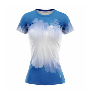 Camiseta de sublimación transpirable de secado rápido para mujer, camisetas de sublimación de tamaño de EE. UU. para mujer, Camiseta con estampado personalizado de gran tamaño para mujer - Product Image 1