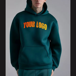 Sweat à capuche premium de haute qualité, vente en gros, luxe, lourd, vierge, personnalisable avec logo brodé, noir, régulier, 100% coton - Product Image 4