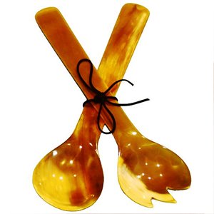 Juego de servidores de ensalada de madera de 10 pulgadas, juego de servidores de ensalada de acacia, ecológico, apto para lavavajillas, utensilios para ensalada, cocina casera, hecho en India - Product Image 6