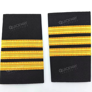 Épaulettes d'uniforme formelles personnalisées, insigne de pilote et épaulettes, équipement de protection individuelle - Product Image 3