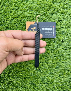 Pince à épiler d'extension de cils en acier inoxydable japonais de haute qualité noir or diamant poignée en gros cils pointus durables - Product Image 1