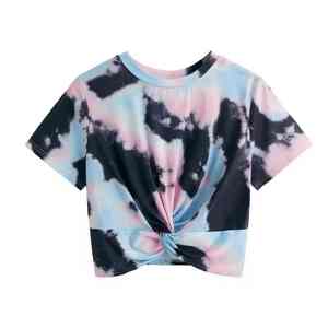 Top Corto de Verano de Secado Rápido para Mujer, Premium, Liso, Teñido, Sostenible, Transpirable, Personalizado, Ropa Deportiva para Mujer, Ajuste Delgado - Product Image 1