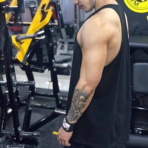 Vente en Gros Logo Personnalisé Confortable Couleur Solide Hommes Décontracté 100% Coton Respirant Débardeurs fabriqués par Robe de Sport - Product Image 4