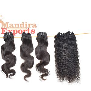 มัดผมมนุษย์สีดำเข้มไม่ผ่านการทำเคมีไม่ผ่านกระบวนการ - Product Image 1