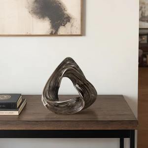 La superbe sculpture d'objet de table à maillons de chaîne en métal argenté ajoute une touche d'élégance moderne et de luxe à votre espace de décoration de maison ou de bureau - Product Image 5
