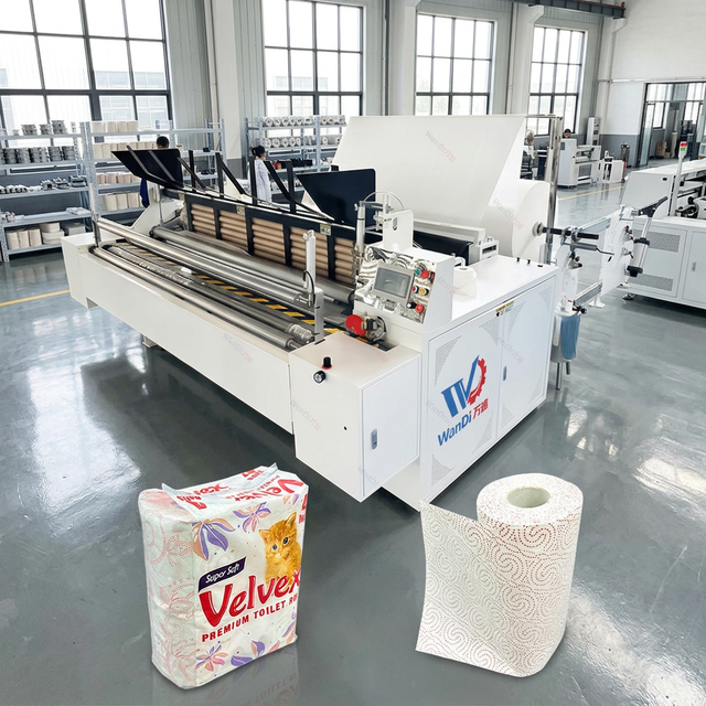 WKD2550 High-Speed Fully Automatic Tissues Paper Production Line Kitchen Kitchen Paper Roll Making Machine for Small Business
