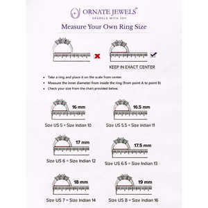 แหวนเพชรแบบอเมริกันสำหรับผู้หญิงหินสามชิ้นสีเงินแท้ - Product Image 4