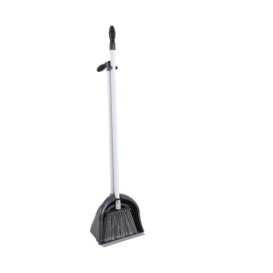 Ensemble balayette et pelle à poussière 2-en-1 à long manche en plastique pour le nettoyage des sols de la maison et du jardin – Balai magique - Product Image 1