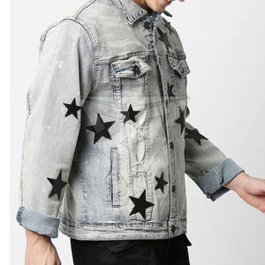 Veste en jean respirant élégant et léger pour hommes de qualité supérieure Style High Street col montant top vente haut d'hiver - Product Image 2