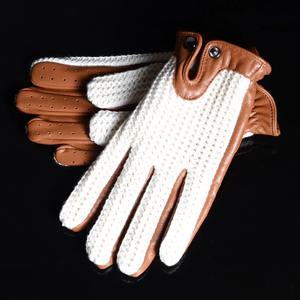 Prix usine patrimoine Crochet conduite gant d'équitation cousu à la main en cuir de mouton véritable non doublé polyuréthane sport en plein air - Product Image 2