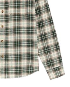 Camisa a cuadros personalizada para hombre, verde beige, manga larga, informal, de franela, suave, de algodón, para invierno, venta al por mayor - Product Image 6