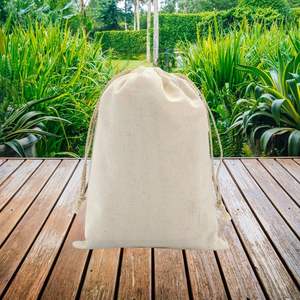 Eco-Friendly 100% Cotton Drawstring Pouches Reusable <b>Gift</b> Wrapping Travel DIY Storage Fabric <b>Bags</b> Bulk Wholesale Supplies - Product Image 3
