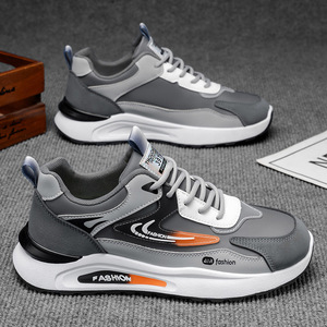 Zapatillas de running para hombre 2026, nuevo estilo, transpirables, de malla, con cordones, deportivas, versátiles, a la moda, con suela gruesa, informales. - Product Image 1