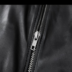 Automne PU Vestes Manteaux À Capuche Hommes Solide Noir Faux Cuir pour - Product Image 4