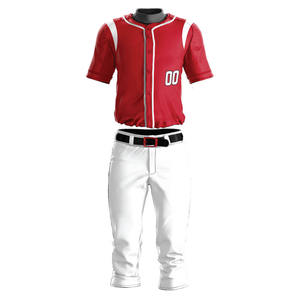 Ensemble d'uniformes de baseball pour hommes personnalisés de haute qualité OEM taille personnalisée et conception personnalisée uniforme de baseball - Product Image 4