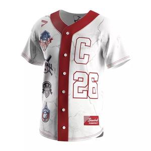 Camiseta de béisbol a rayas con estampado personalizado OEM 100% poliéster ropa deportiva transpirable uniforme personalizado - Product Image 6