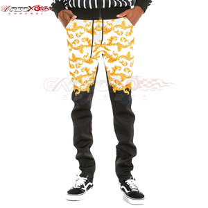 Survêtement d'hiver pour homme avec veste à cordon de serrage et pantalon assorti, look streetwear élégant, personnalisable, 100% polyester respirant - Product Image 6