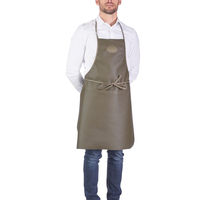 Tablier de coiffeur en cuir de grande taille, haute qualité, noir, gris, Design uni, multifonction, lavable, réglable