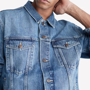 Vestes en jean pour hommes personnalisées en gros, vestes en jean délavées, vente chaude, vêtements de rue tendance, veste streetwear - Product Image 4