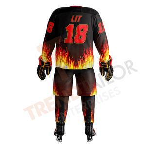 Maillots de hockey pour jeunes hommes, personnalisables, vêtements de hockey sur glace vierges, nom et numéros cousus - Product Image 5