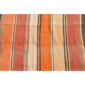 2.5x10.2 ft <b>Rug</b>, Turkish Vintage <b>Runner</b> <b>Rug</b>, Orange Kilim Wool <b>Rug</b> - Product Image 5