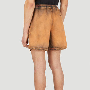 Shorts en denim délavé écologiques décontractés pour hommes, coupe confortable, respirants, doux, parfaits pour l'été - Product Image 4