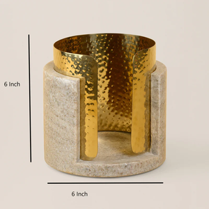 Portavelas Metálico de Marca Privada para Decoración de Mesa de Salón, Mejora el Ambiente del Hogar con un Acabado Metálico Artístico - Product Image 2