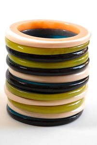 USER Bijoux Résine Acrylique Bracelet Bracelet Exagéré Éblouissant Multicolore Large Irrégulier Carré Acrylique Bracelets pour - Product Image 5