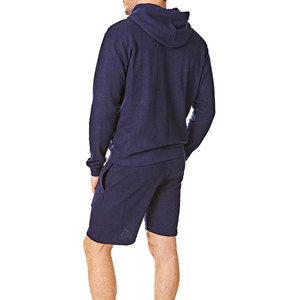 Pull à capuche avec ensemble de shorts coupe décontractée pour le sport et les vêtements quotidiens Impression de sweat à capuche et ensembles de shorts pour hommes - Product Image 2