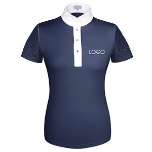 Chemise de spectacle équestre à manches courtes personnalisable pour femme Top du fabricant indien pour les courses de chevaux et les compétitions d'équitation - Product Image 4