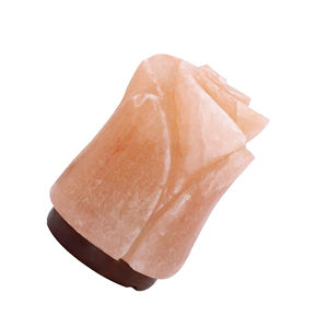 Lampe de fleur de sel de l'Himalaya bloc de cristal de roche naturel ambre éclairage bien-être relaxation méditation salle décoration - Product Image 3