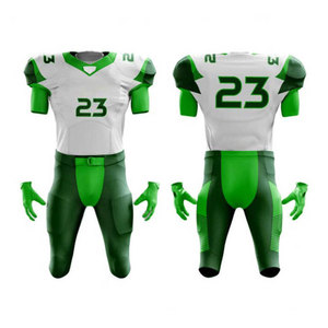 Ensemble d'uniformes d'équipe de football américain professionnels, uni, teint, deux maillots, manches courtes, respirant, séchage rapide, vêtements de sport - Product Image 1