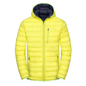 Long manteau d'hiver coupe-vent pour hommes personnalisé veste matelassée compressible avec capuche sur pied poche en tissu isolant léger et recyclé - Product Image 1