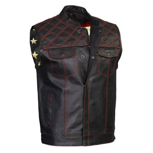 Chaleco de Cuero Personalizado de Última Moda para Hombre, Transpirable, de Alta Calidad, Venta al por Mayor, Chaleco de Cuero para Hombre para Todas las Temporadas - Product Image 1