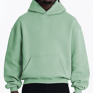 600Gsm de alta calidad 100% de algodón Boxy Fit Hoodies fabricantes de gran tamaño francés Terry Fleece recortada Heavyweight Hoodie - Product Image 4