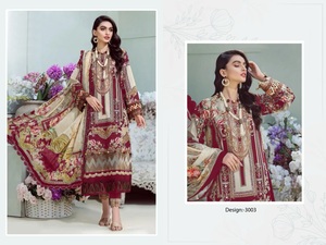 Nuevo diseñador de algodón estampado con bordado pesado con traje dupatta - Product Image 3