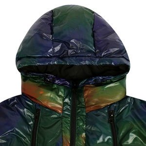 Chaqueta de Plumón Personalizada de Alta Calidad, Chaqueta de Invierno Cálida para Exteriores, Cuello Alto, Chaqueta Acolchada de Algodón Estampada para Hombre - Product Image 3