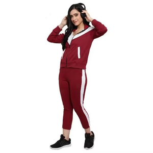 Ensemble deux pièces pour femme, à capuche, uni, avec strass, pour la salle de sport, l'entraînement physique, couleur personnalisée, survêtement d'hiver - Product Image 5