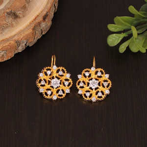 Wholesale 925 Sterling Silver <b>Fine</b> Cuff <b>Earrings</b> with CZ Stone - Product Image 1