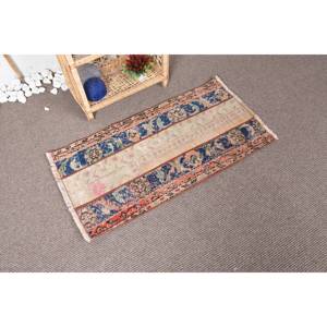 Alfombra Floral de lana Beige azul clásica Vintage 170X340 cm diseño de pasillo rectangular de retazos para adolescentes técnica de tejido de látex - Product Image 2