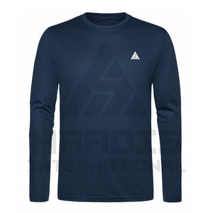 T-shirt à manches longues décontracté pour hommes Couleur personnalisée Col en O T-shirt à manches longues pour hommes à la mode T-shirt respirant Slim Fit - Product Image 4