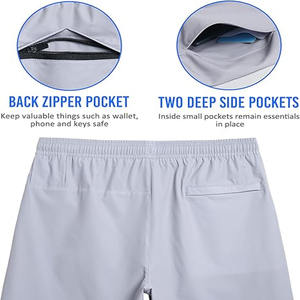 Pantalones cortos de entrenamiento tejidos de secado rápido transpirables ligeros para hombres para entrenamientos de primavera y salidas para adultos - Product Image 5