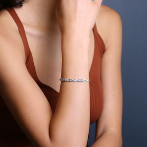 รูปทรงเรขาคณิตผสมหินเสน่ห์สร้อยข้อมือขายส่งตุรกีแฮนด์เมด925สเตอร์ลิงเครื่องประดับเงิน - Product Image 4