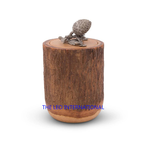 metal golden new luxury handmade <b>Canister</b> <b>Set</b> of 3 Decorative Kitchen <b>Canister</b> Jars with metal golden Lids - Product Image 3