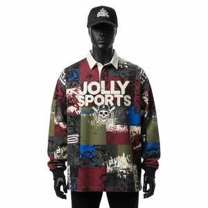 Maillot de rugby pour homme en coton et polyester de qualité supérieure, 260 GSM, panneau coupé et cousu, impression par sublimation, logo brodé personnalisé, vêtement décontracté - Product Image 6