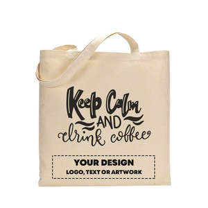Bolsas de tela de color liso 'Keep Calm and Drink' para cafetería - Product Image 2