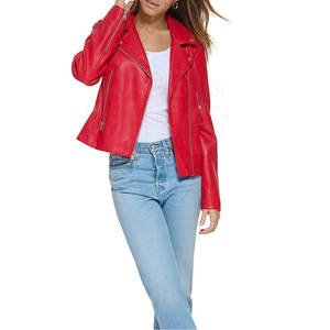 แจ็กเก็ตหนังสำหรับผู้หญิงแจ็กเก็ตหนังดีไซน์ใหม่ล่าสุดระบายอากาศได้ดี2024 - Product Image 4