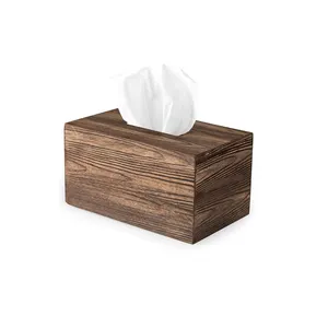 Holz Walnuss-Wandelnhalter Taschentuch Box für Party Hochzeit Taschentuchpapier Spenderbox Gesichts-Tuschentuchhalter