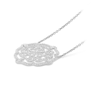 Elegante y clásico Pave Lab Grown Diamond Pendant 14 K 18 K Gold Features Diamond VVS VS Clarity DEF GH al mejor precio en la India - Product Image 3