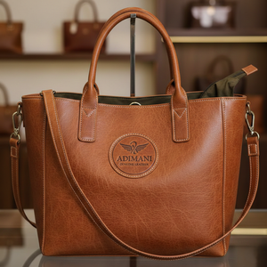 Sac fourre-tout pour femme en cuir véritable en gros, 12 pouces, tendance, durable, sac à main, fournisseur OEM FBA - Product Image 5